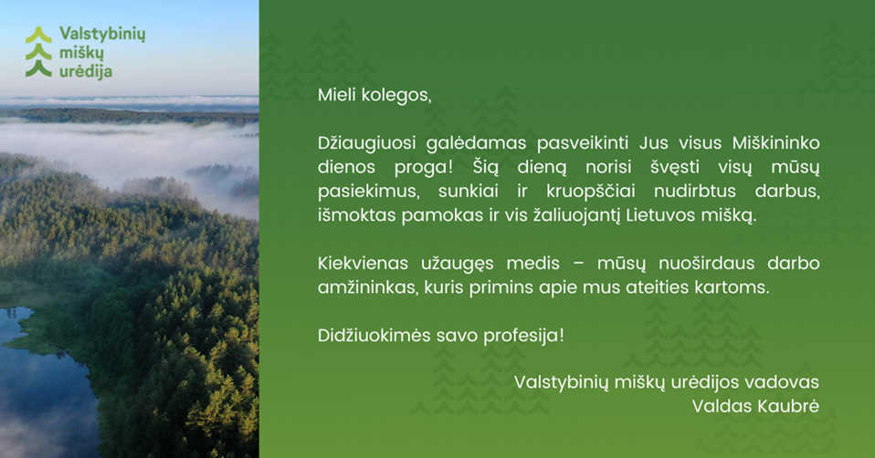 Sveikiname su Miškininko diena!