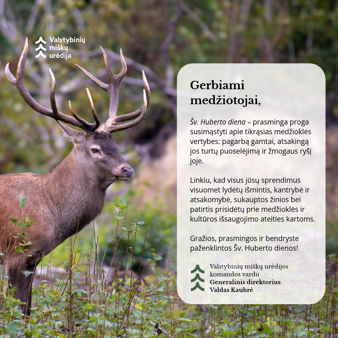 Sveikiname su Šv. Huberto – medžiotojų globėjo diena